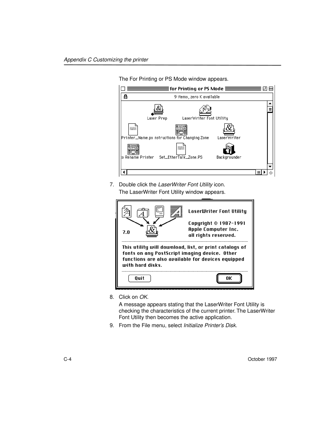 Kodak 8650 manual For Printing or PS Mode window appears 