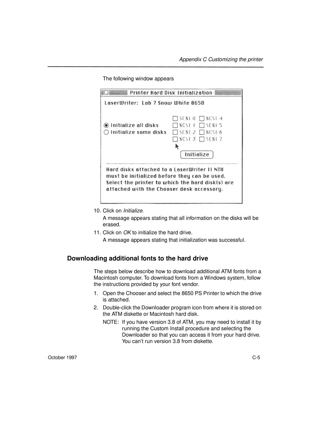 Kodak 8650 manual Downloading additional fonts to the hard drive 