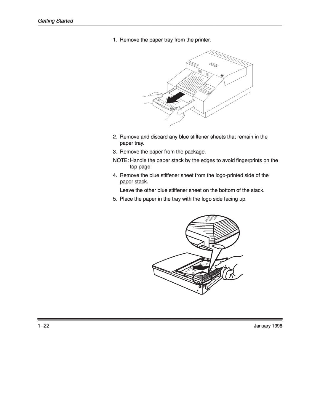 Kodak 8657 manual Remove the paper tray from the printer 