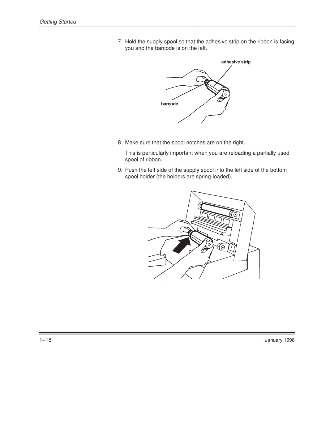 Kodak 8657 manual Adhesive strip Barcode 