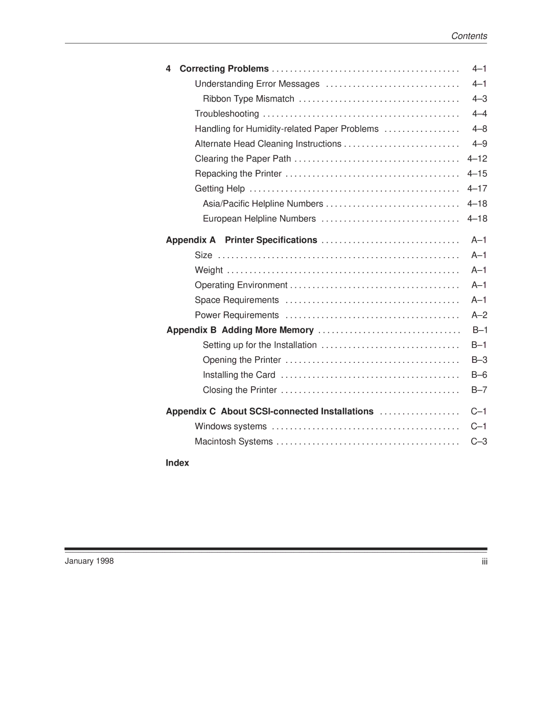 Kodak 8657 manual Index 