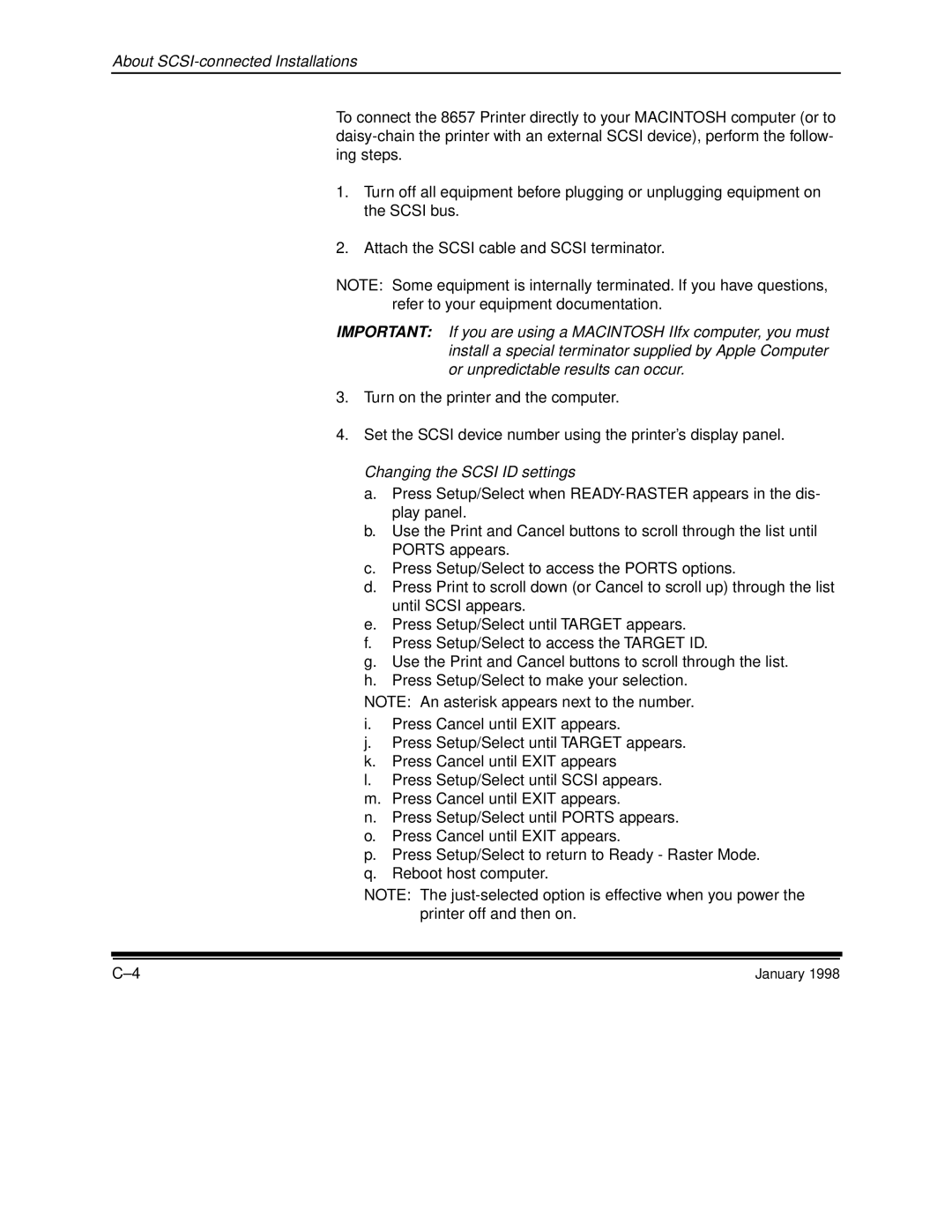 Kodak 8657 manual About SCSI-connected Installations 