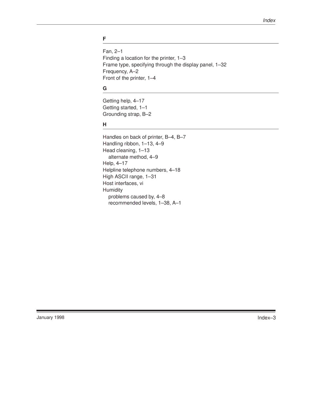 Kodak 8657 manual Index±3 