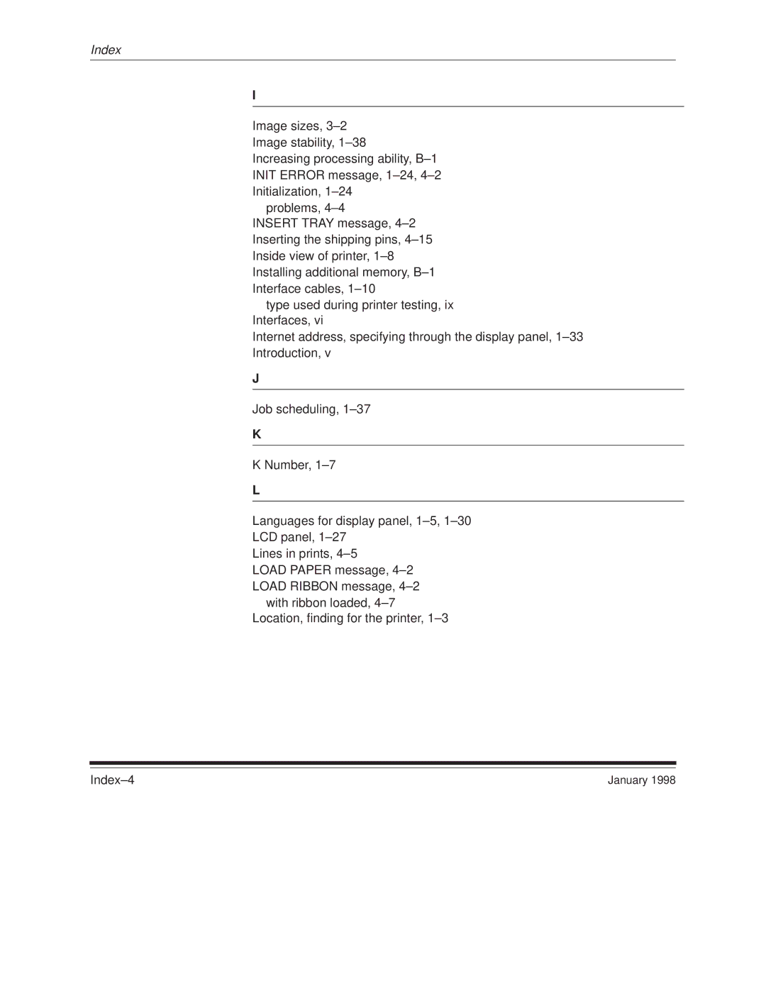 Kodak 8657 manual Index 