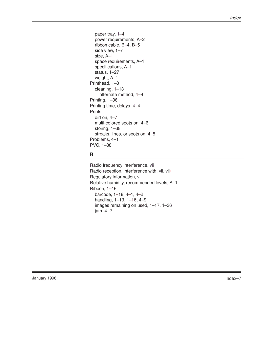 Kodak 8657 manual Index±7 