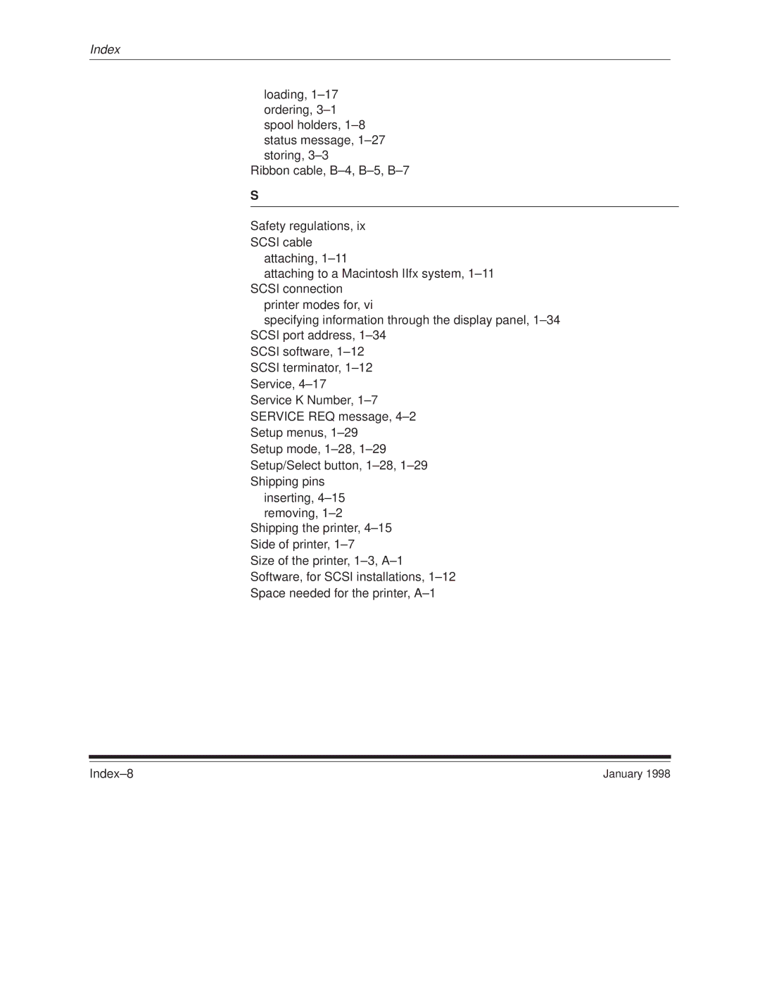 Kodak 8657 manual Index 