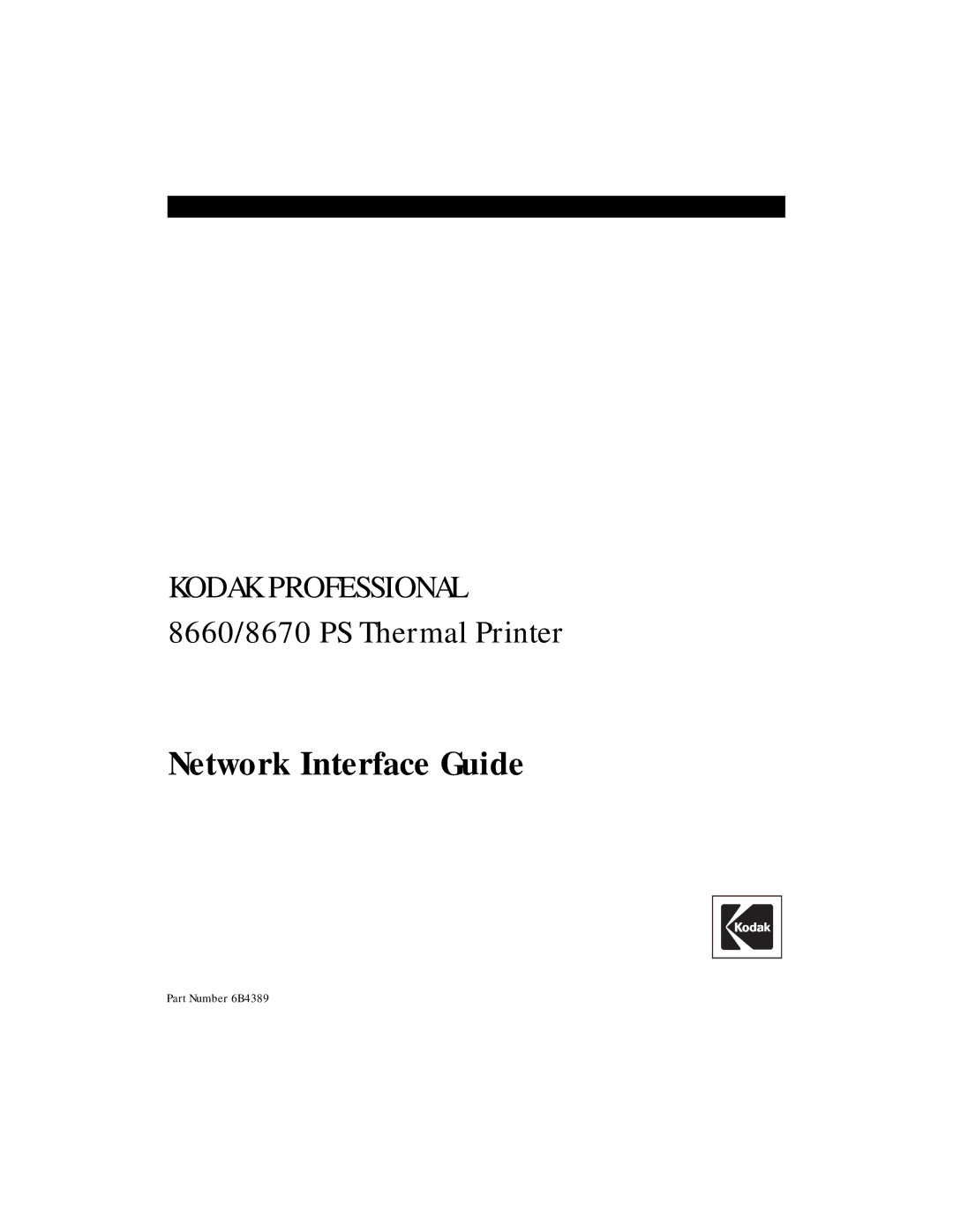 Kodak 8660, 8670 manual Network Interface Guide 