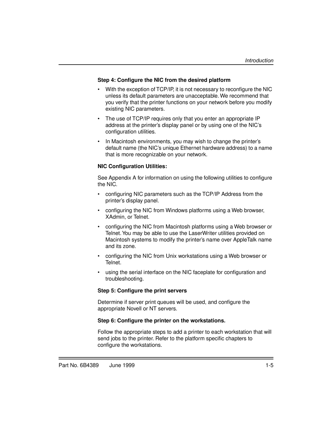 Kodak 8660, 8670 Configure the NIC from the desired platform, NIC Configuration Utilities, Configure the print servers 