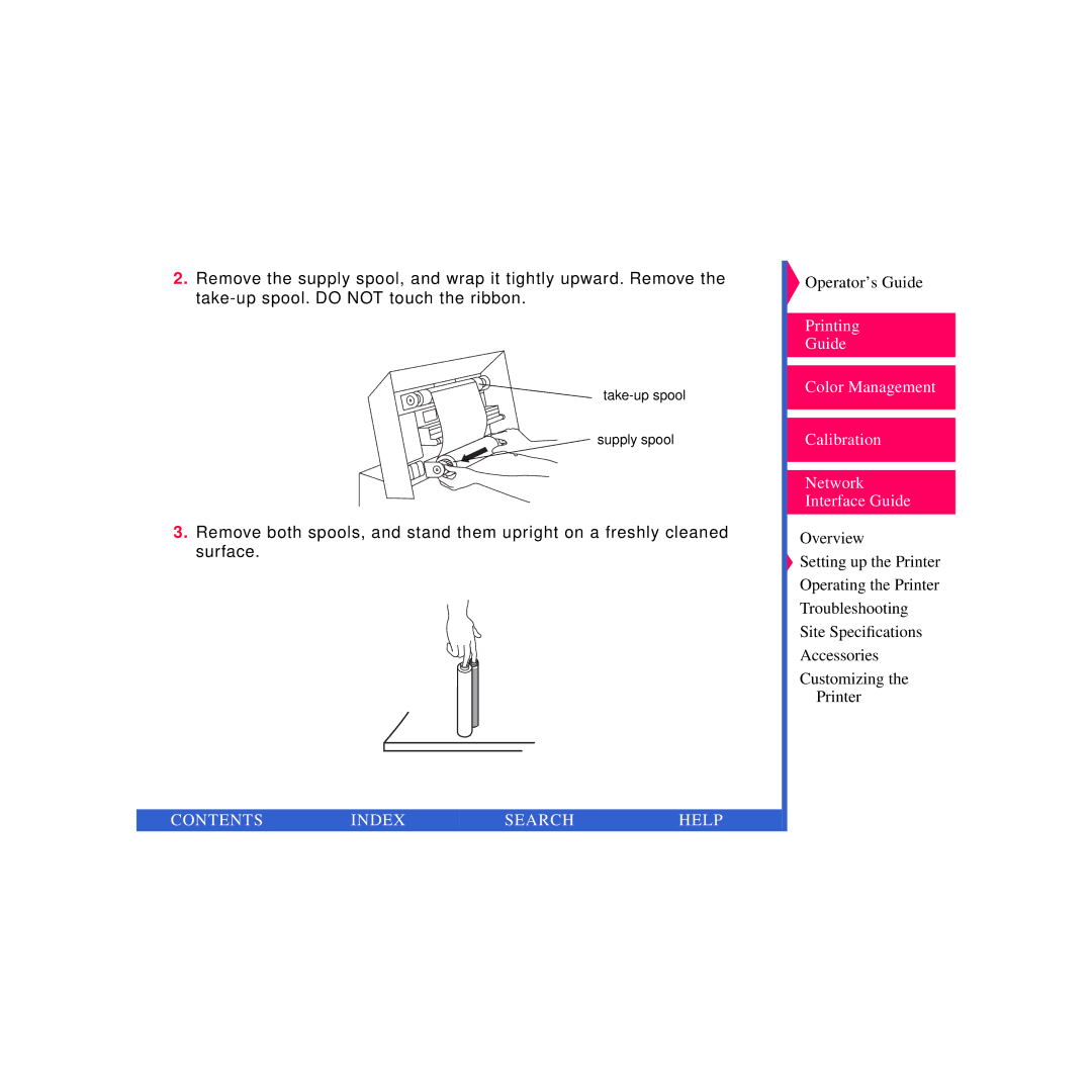 Kodak 8670 PS specifications Take-up spool Supply spool 