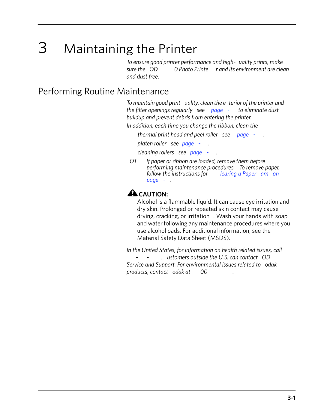 Kodak 8810 manual Maintaining the Printer, Performing Routine Maintenance 