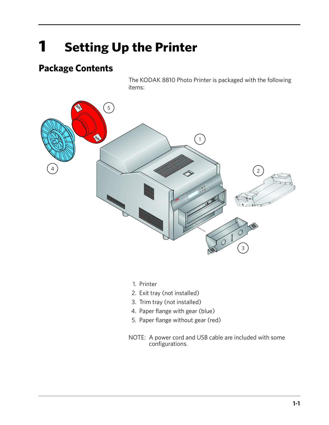 Kodak 8810 manual Setting Up the Printer, Package Contents 