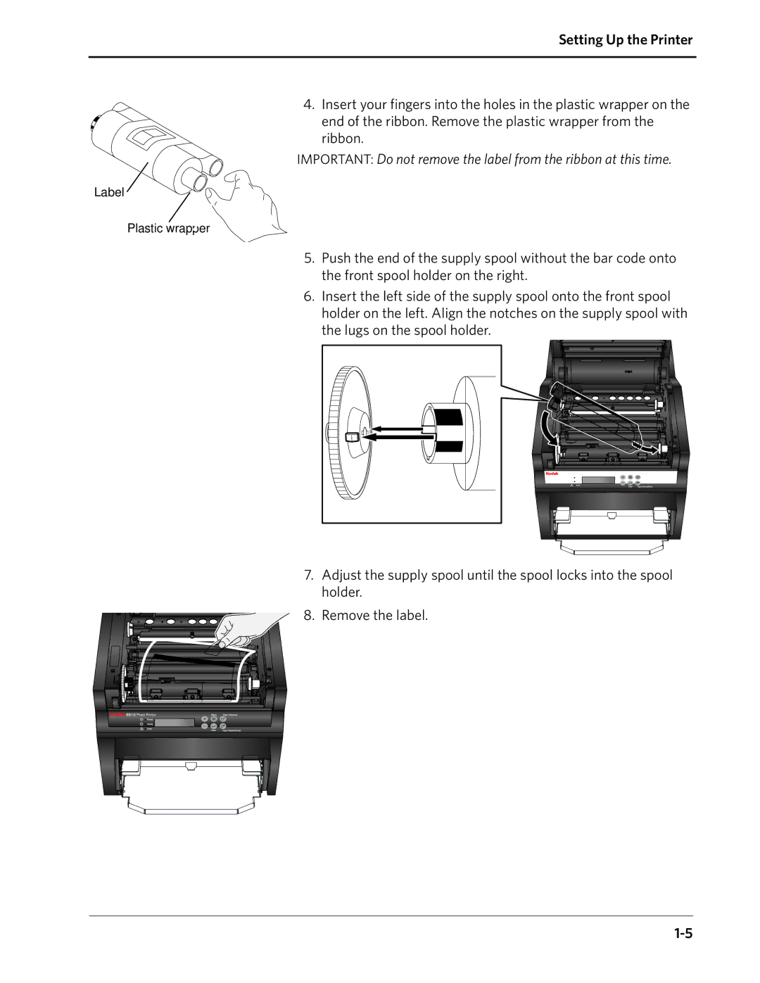 Kodak 8810 manual Label 