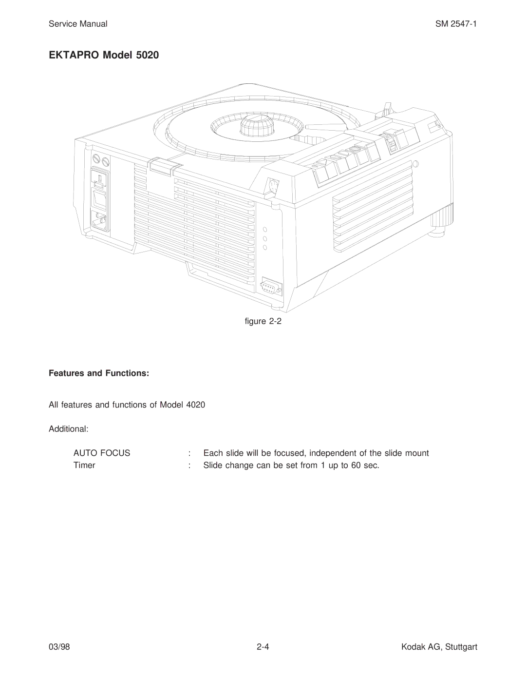 Kodak 4020, 7020, 5020, (9020/CINE) service manual Auto Focus 