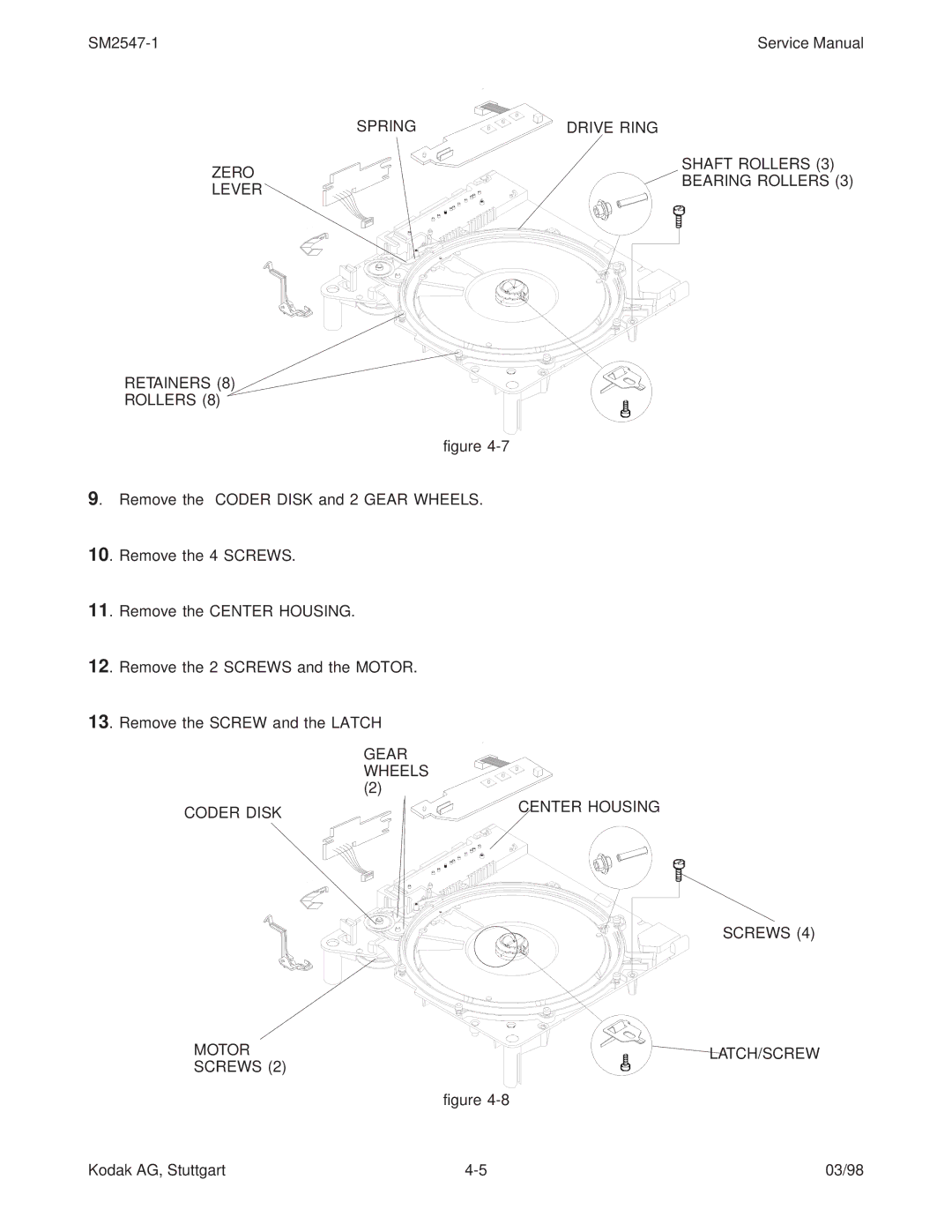 Kodak 4020, 7020, 5020, (9020/CINE) service manual Kodak AG, Stuttgart 03/98 