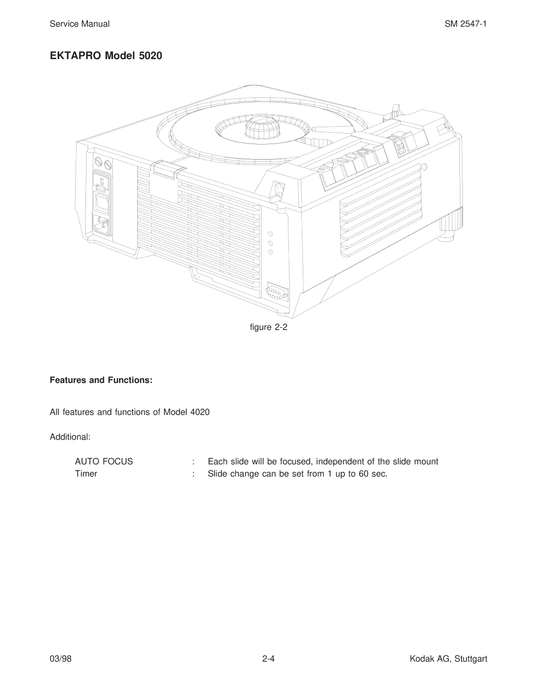 Kodak 9020/CINE service manual Auto Focus 