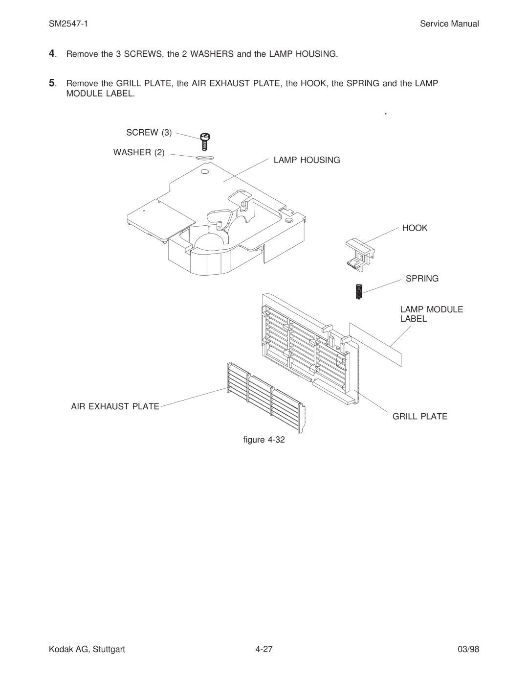 Kodak 9020/CINE service manual Kodak AG, Stuttgart 03/98 