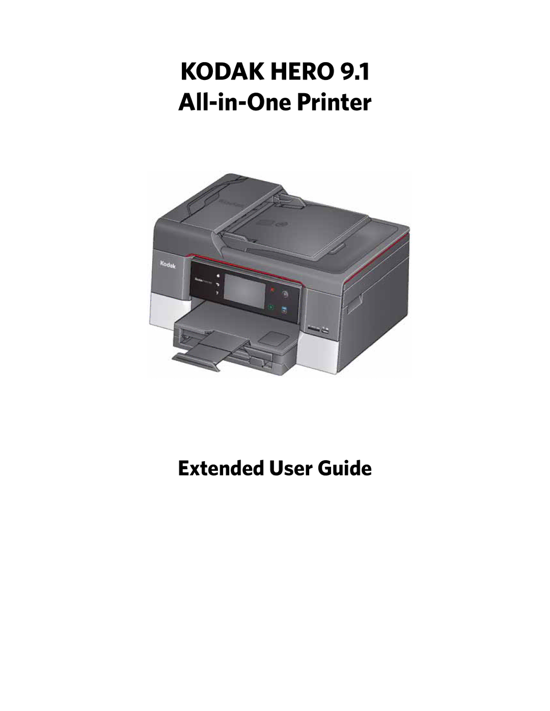 Kodak manual Kodak Hero 9.1 All-in-One Printer, Extended User Guide 