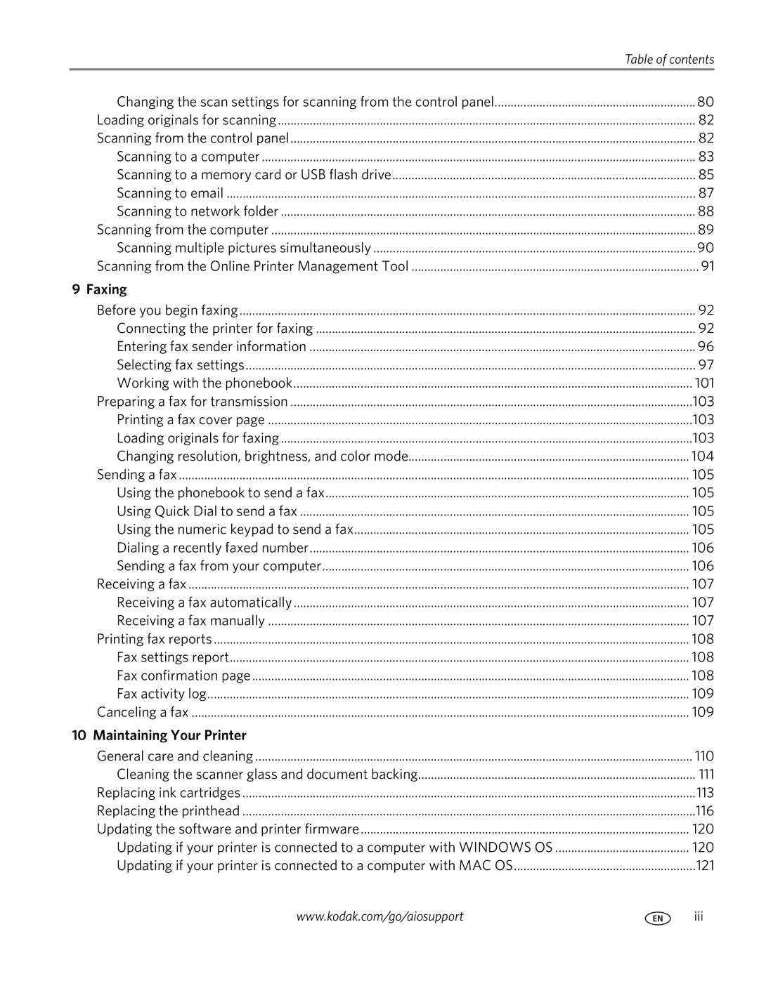 Kodak 9.1 manual Faxing 