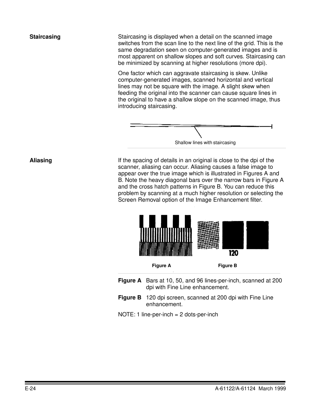Kodak 9500 manual Staircasing, Aliasing 