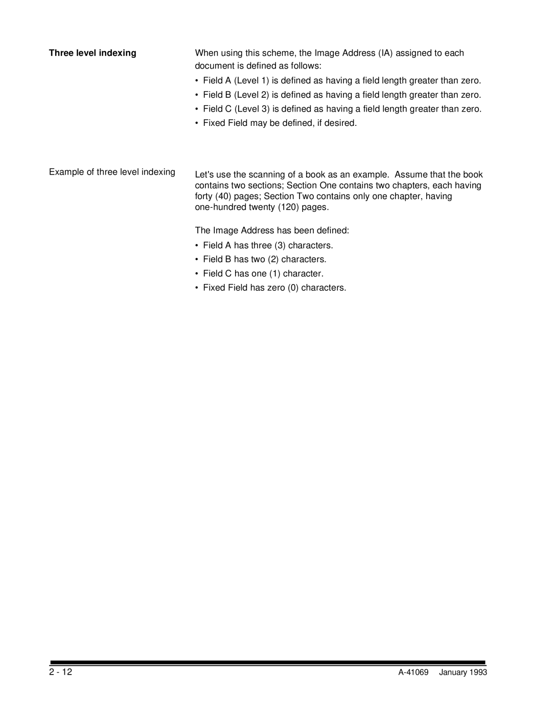 Kodak A-41069 user manual Three level indexing 