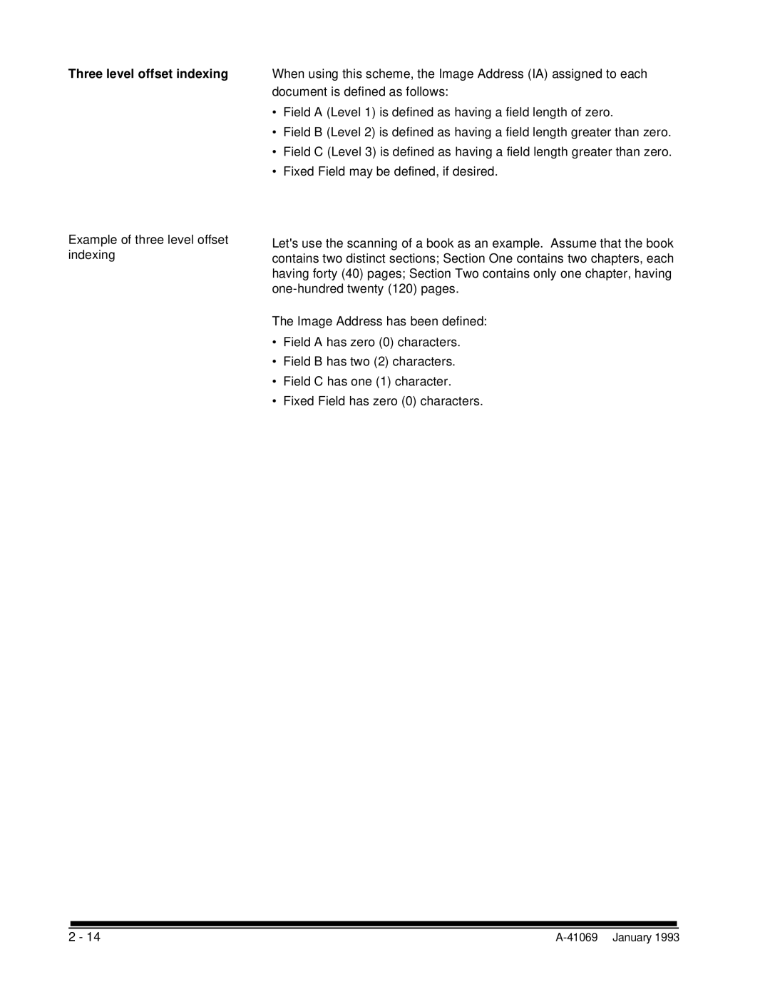 Kodak A-41069 user manual Three level offset indexing 