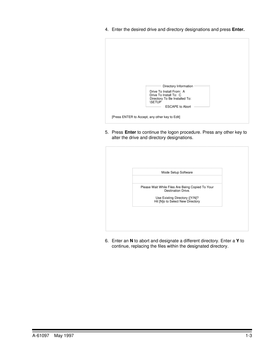 Kodak A-61097 manual Directory Information Drive To Install From a 