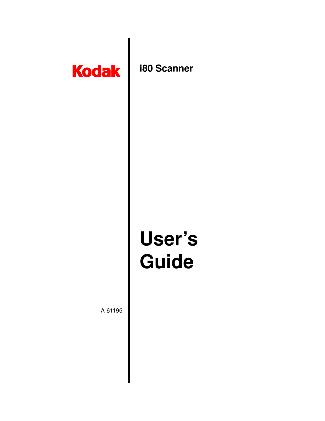 Kodak A-61195 manual User’s Guide 