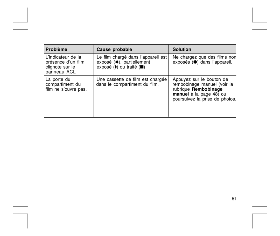 Kodak Auto-Focus Camera manual Rubrique Rembobinage 