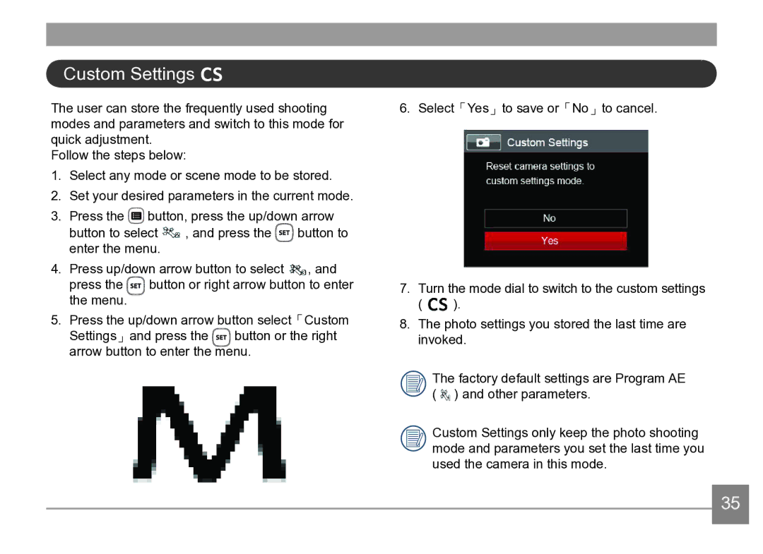 Kodak AZ361-SL, AZ361-WH user manual Custom Settings 