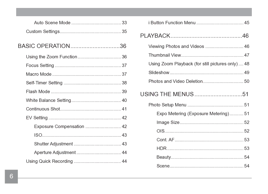 Kodak AZ361-WH, AZ361-SL user manual Basic Operation 