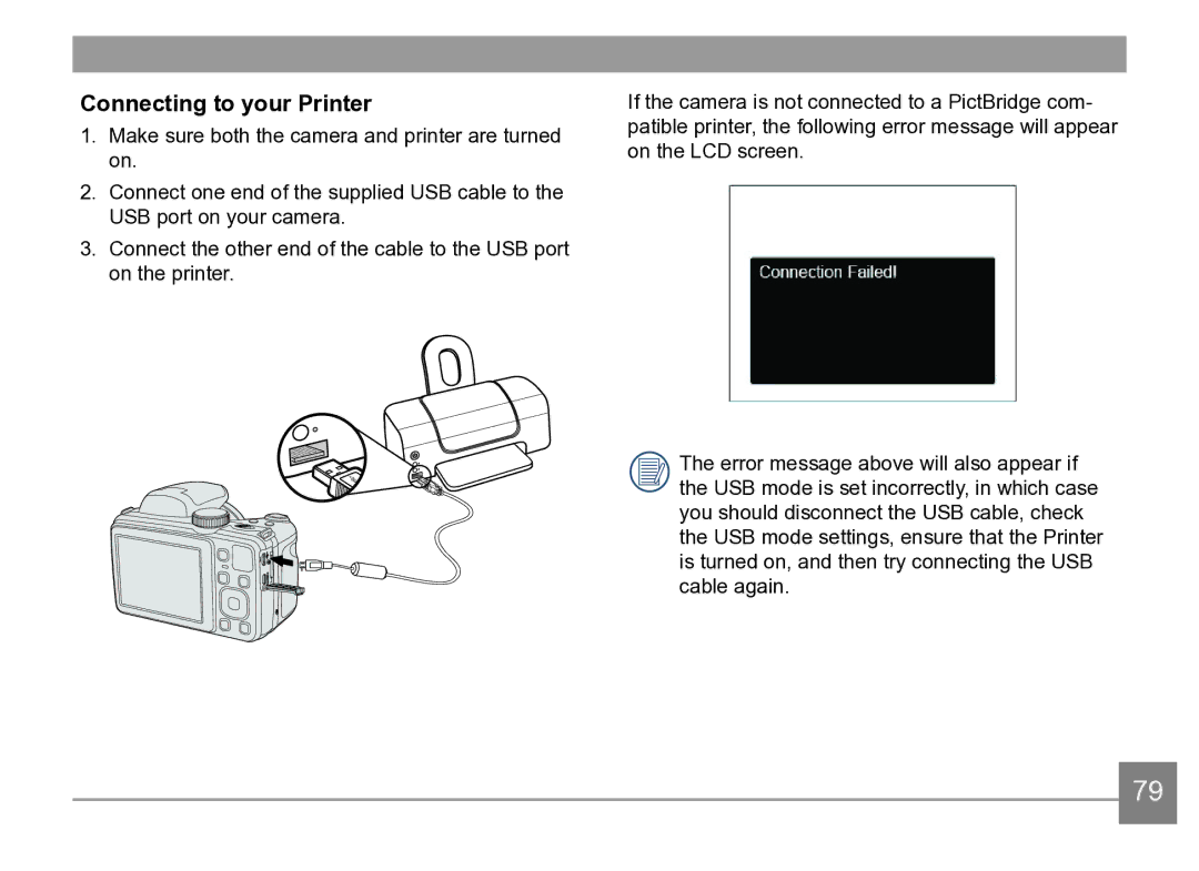 Kodak AZ361-SL, AZ361-WH user manual Connecting to your Printer 