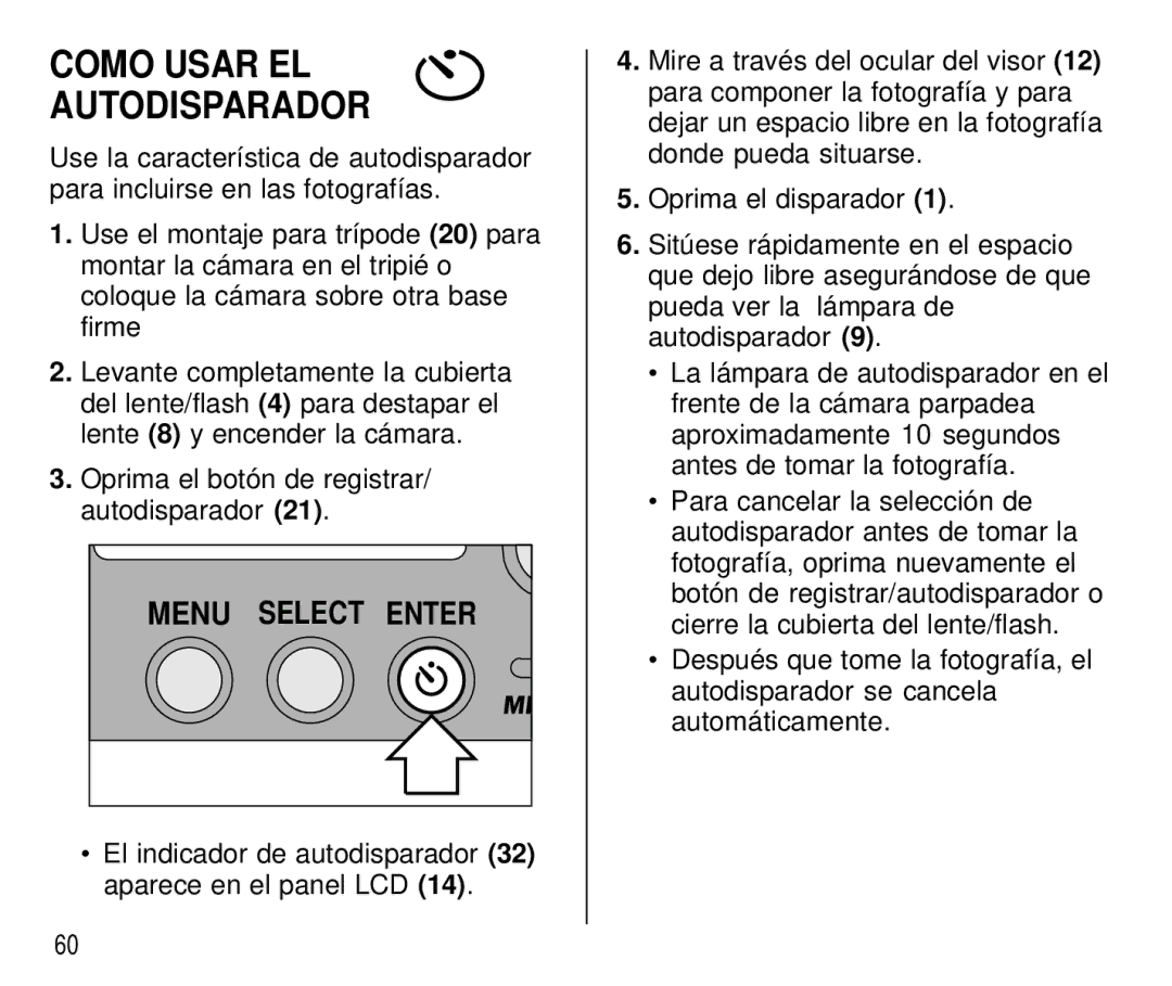 Kodak C 750 manual Como Usar EL Autodisparador, Oprima el botón de registrar 