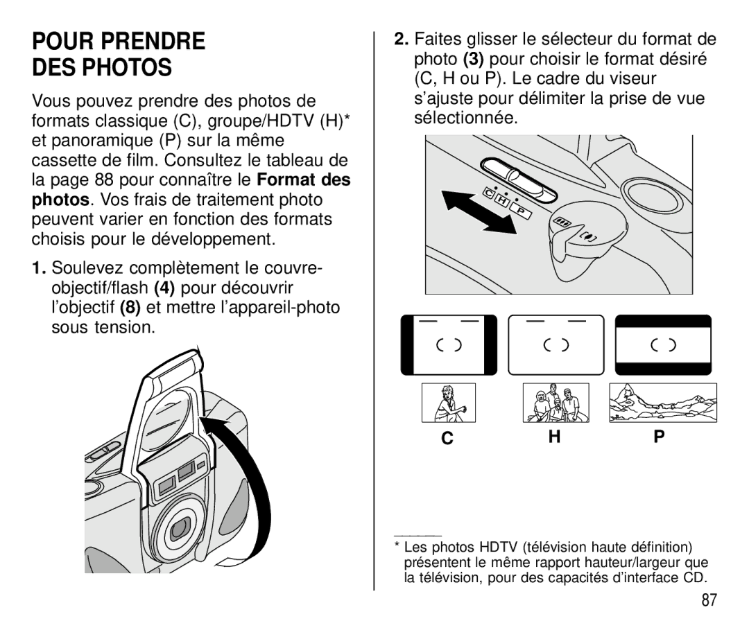 Kodak C 750 manual Pour Prendre DES Photos 