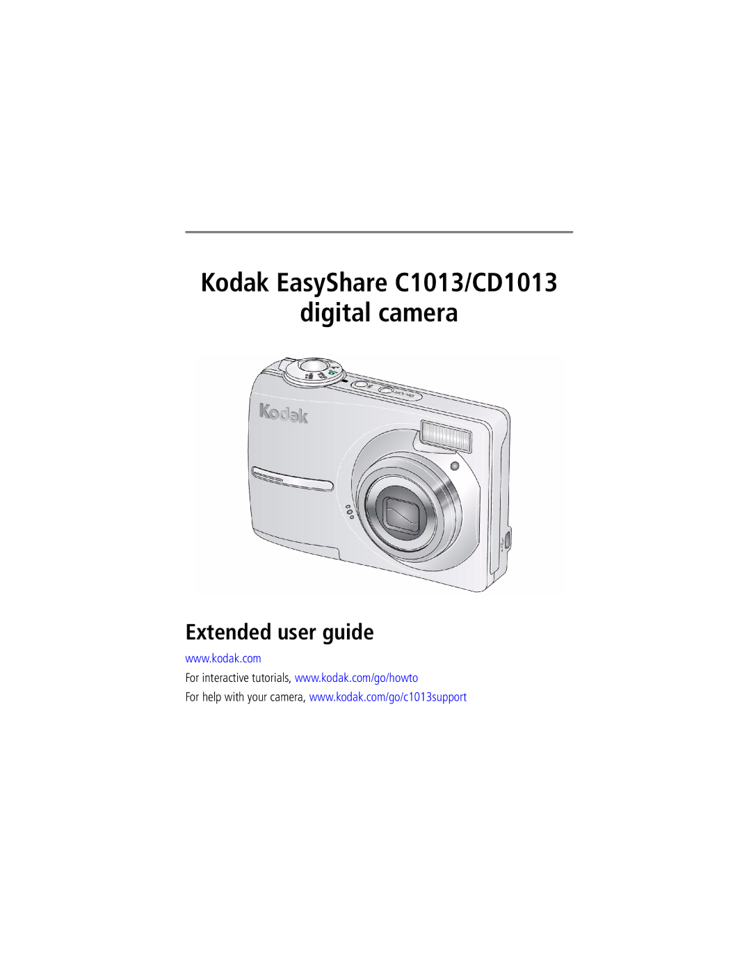 Kodak C1013 manual Digital camera 