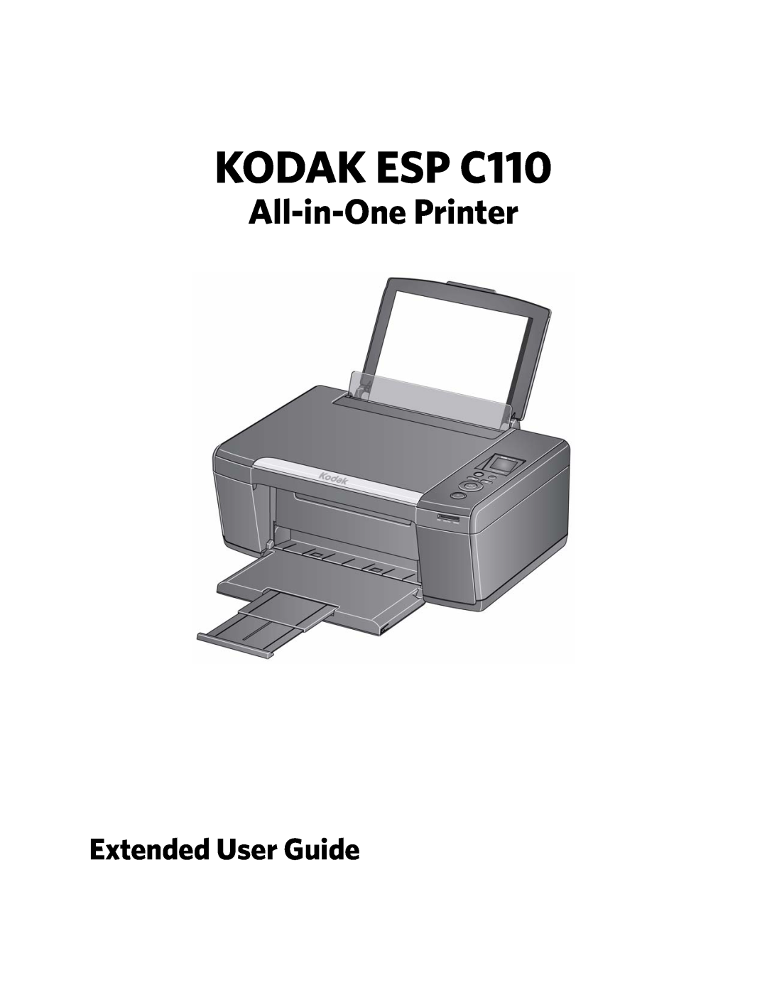 Kodak manual Extended User Guide, KODAK ESP C110, All-in-One Printer 