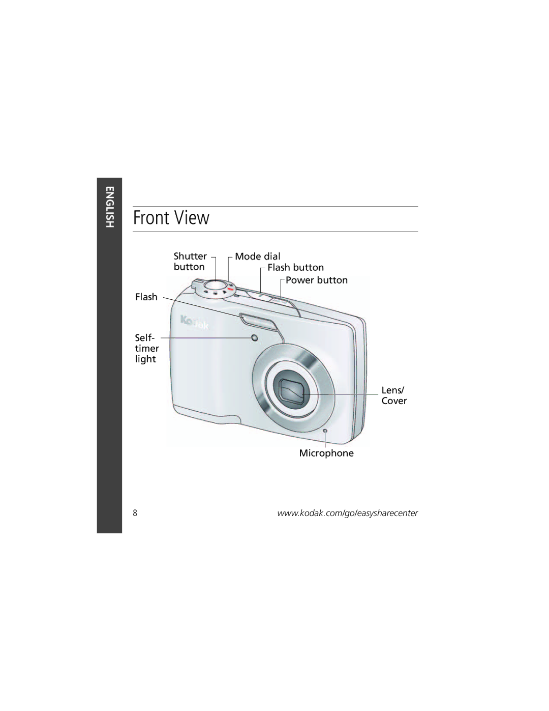 Kodak C182 manual Front View 