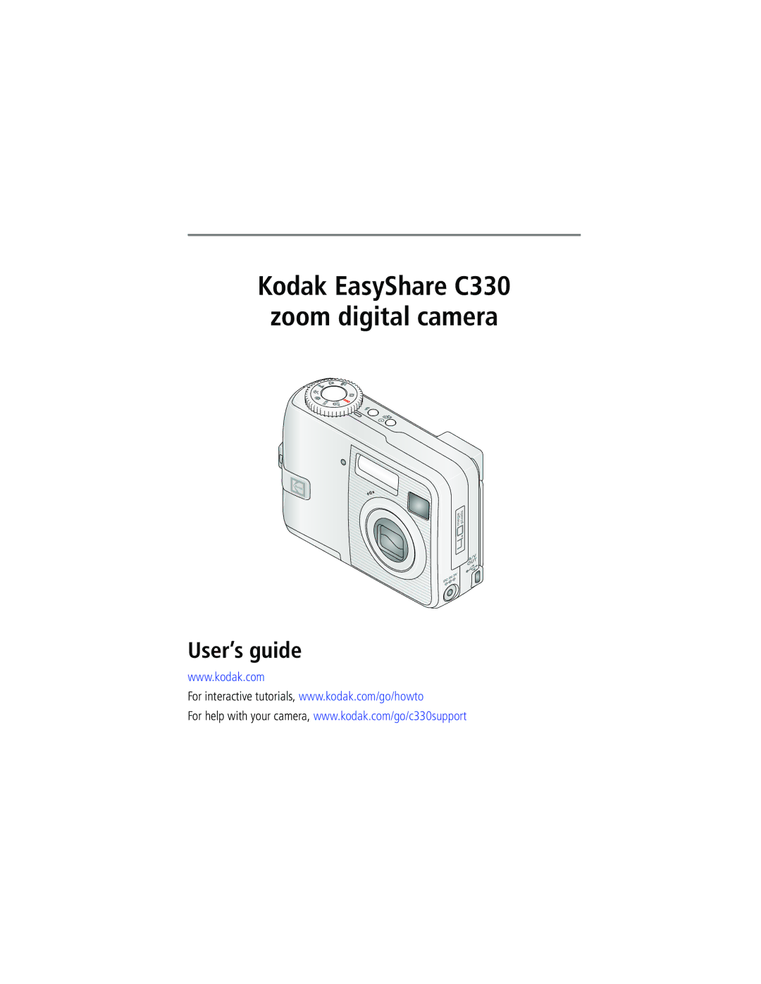 Kodak manual Kodak EasyShare C330 zoom digital camera User’s guide 