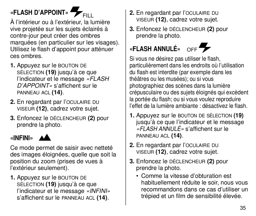 Kodak C700 manual Enfoncez le DÉCLENCHEUR2 pour prendre la photo, Jusqu’à ce que l’indicateur et le message 