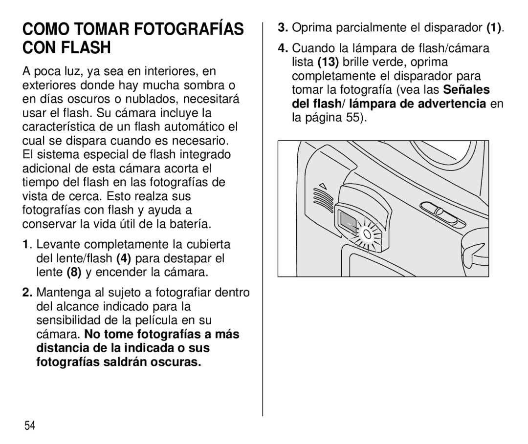 Kodak C750 manual Como Tomar Fotografías CON Flash 