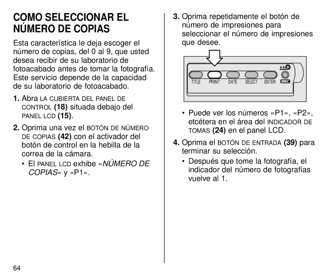 Kodak C800 manual Como Seleccionar EL Número DE Copias 