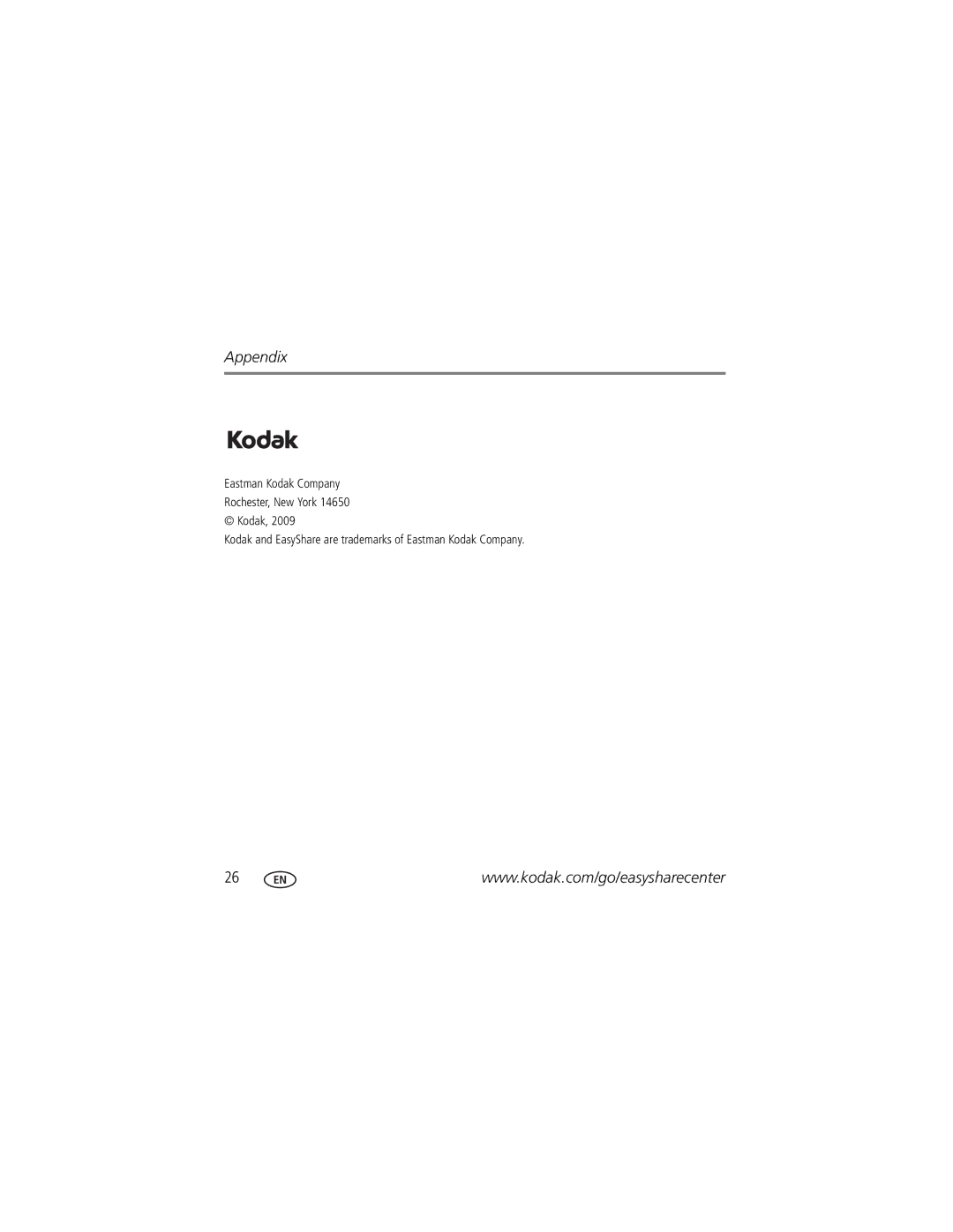 Kodak CD14 manual Appendix 