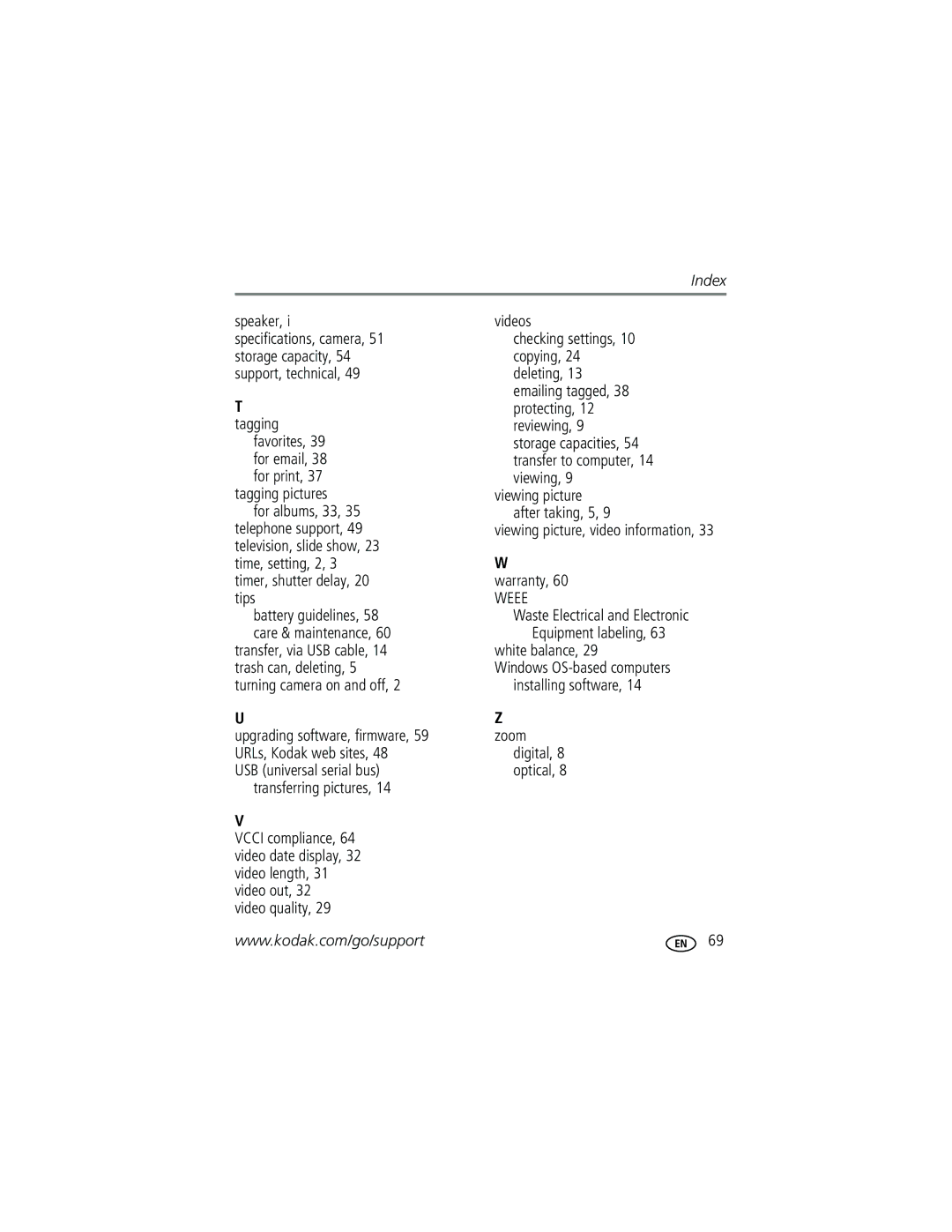 Kodak CD33 manual Battery guidelines, Waste Electrical and Electronic 