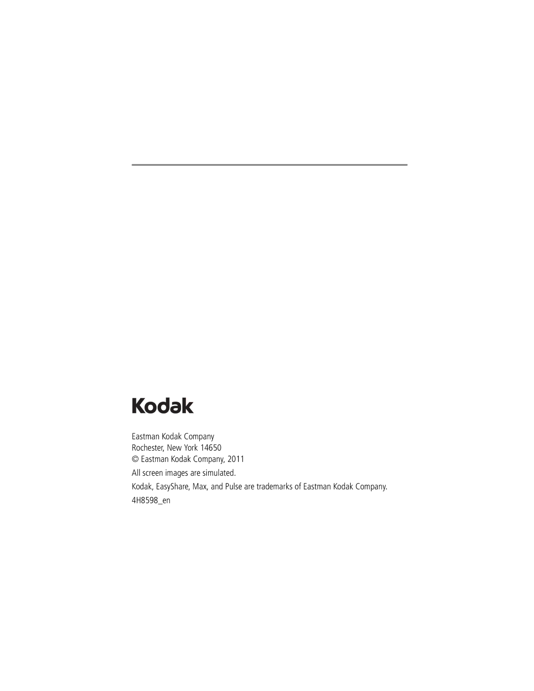 Kodak CD44 manual Eastman Kodak Company Rochester, New York 