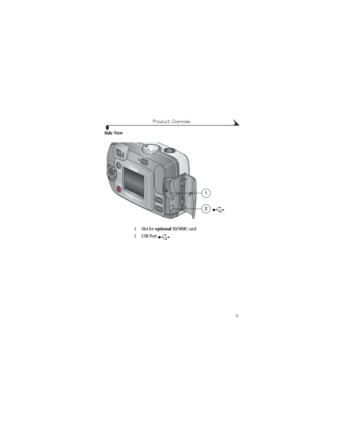 Kodak CX6200 manual Side View 