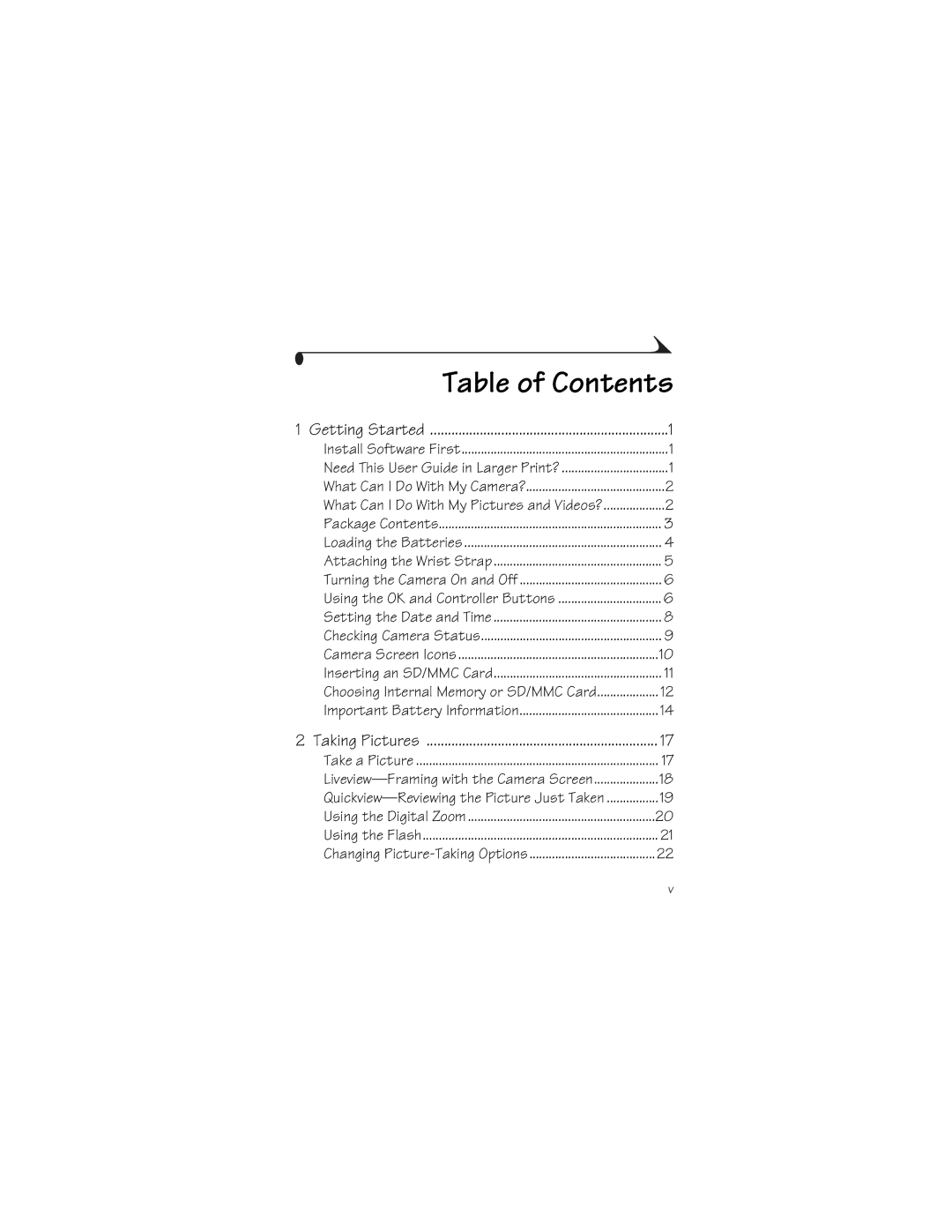 Kodak CX6200 manual Table of Contents 