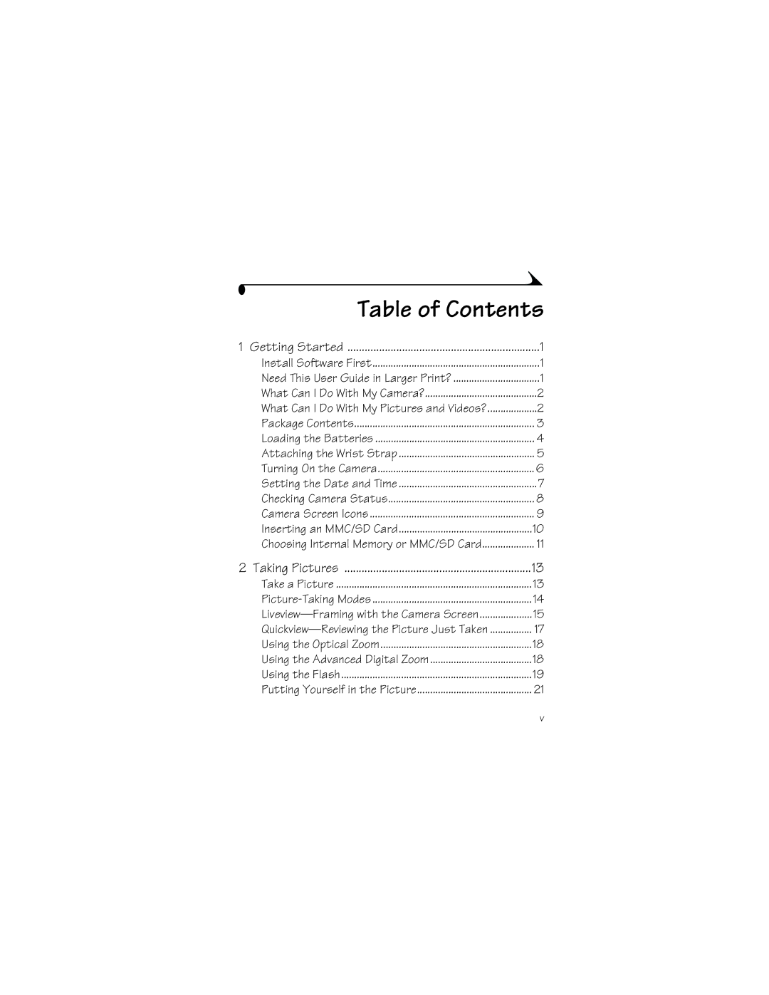 Kodak CX6330 manual Table of Contents 