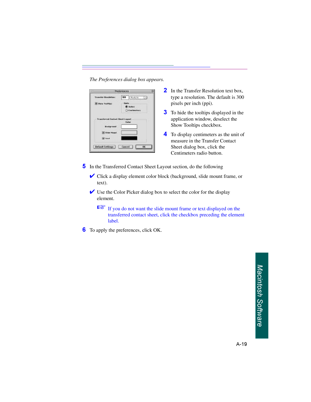 Kodak DC220, DC260 manual Preferences dialog box appears 