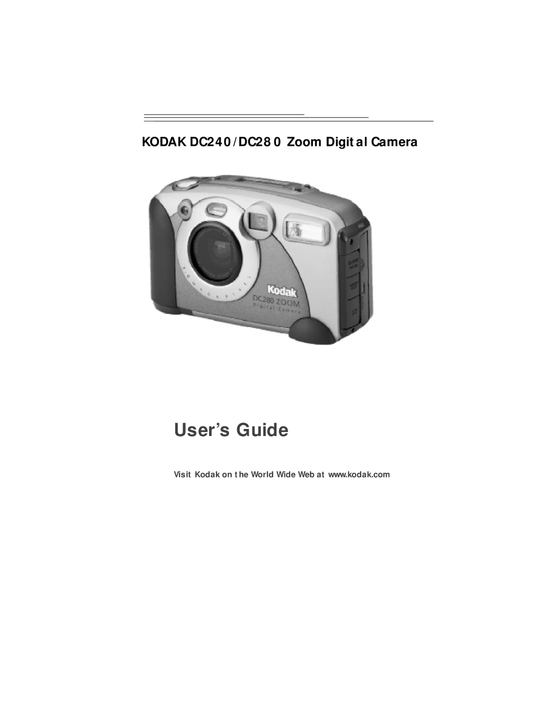 Kodak DC280, DC240 manual User’s Guide 