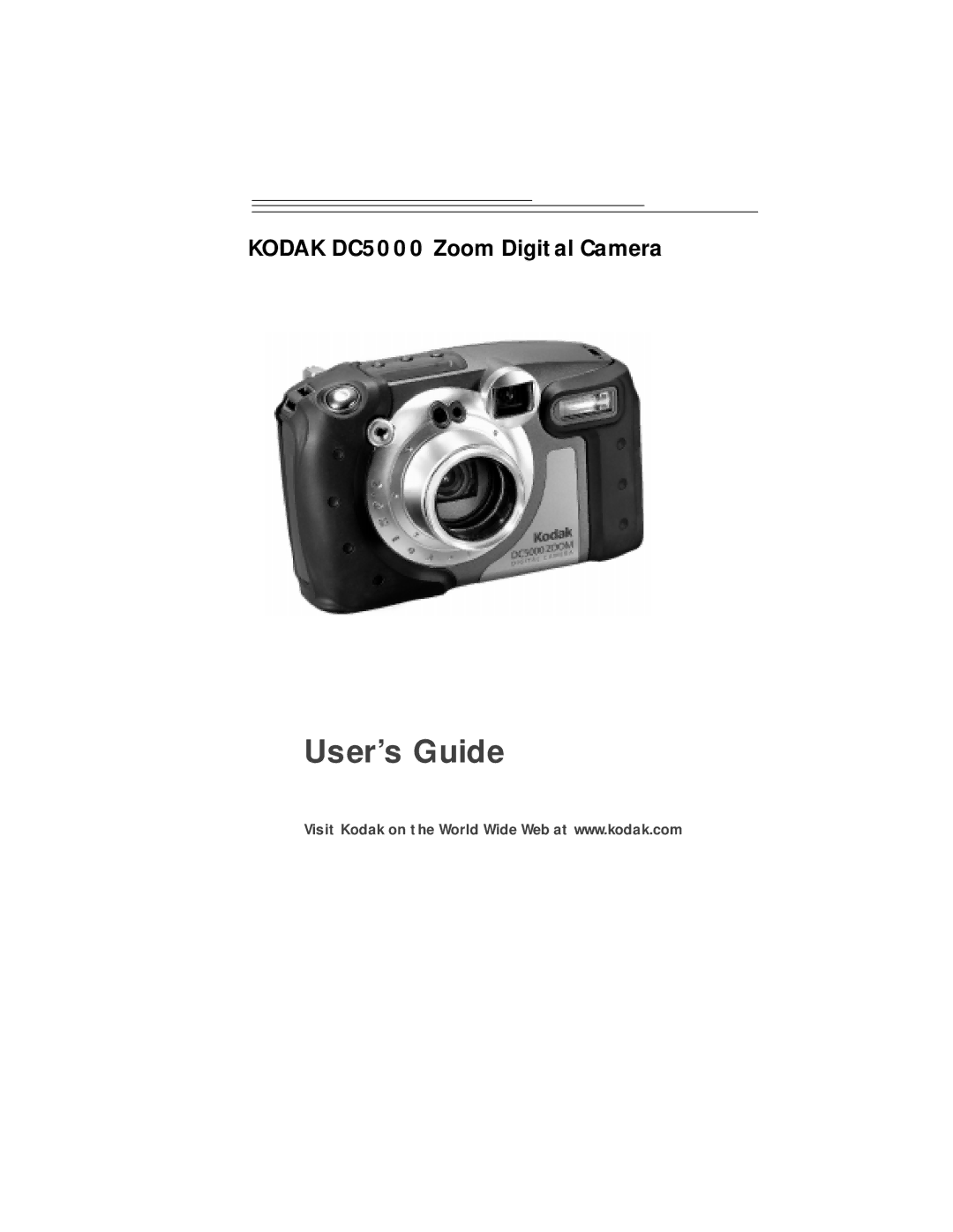 Kodak DC5000 manual User’s Guide 