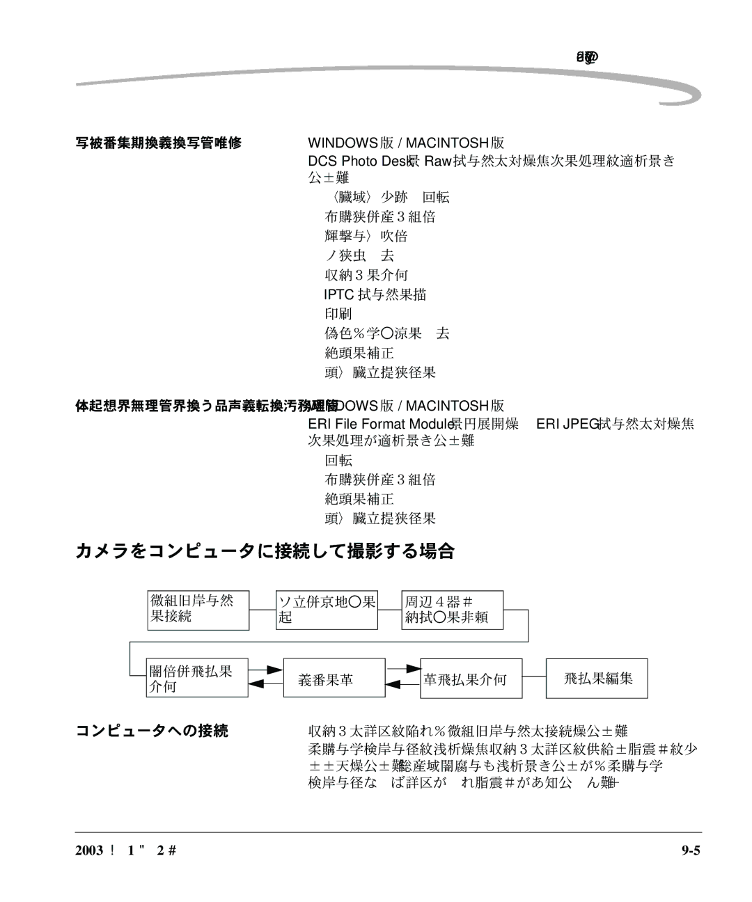 Kodak DCS 14n manual カメラをコンピュータに接続して撮影する場合, Windows 版 / Macintosh 版, DCS Photo Desk で Raw データに対して次の処理を適用でき 